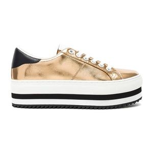 Marc Jacobs gold platform sneakers